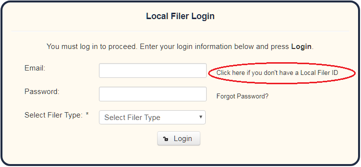 Showing Create Local ID URL